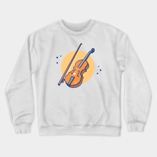 Violin Wood Music Crewneck Sweatshirt